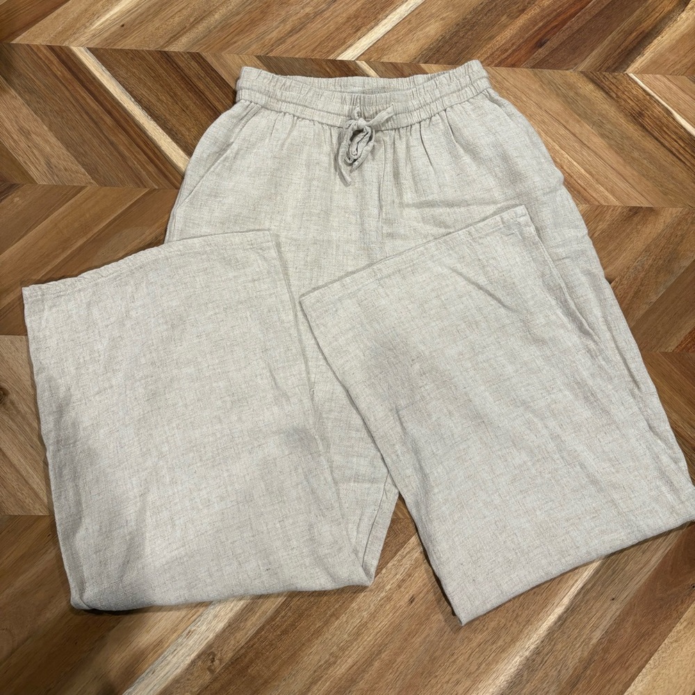 Miss Selfridge Cream Linen Pants